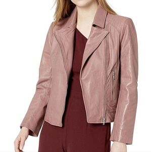 BB Dakota genuine leather pink jacket